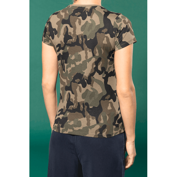 Kariban | Camiseta mujer manga corta camuflaje